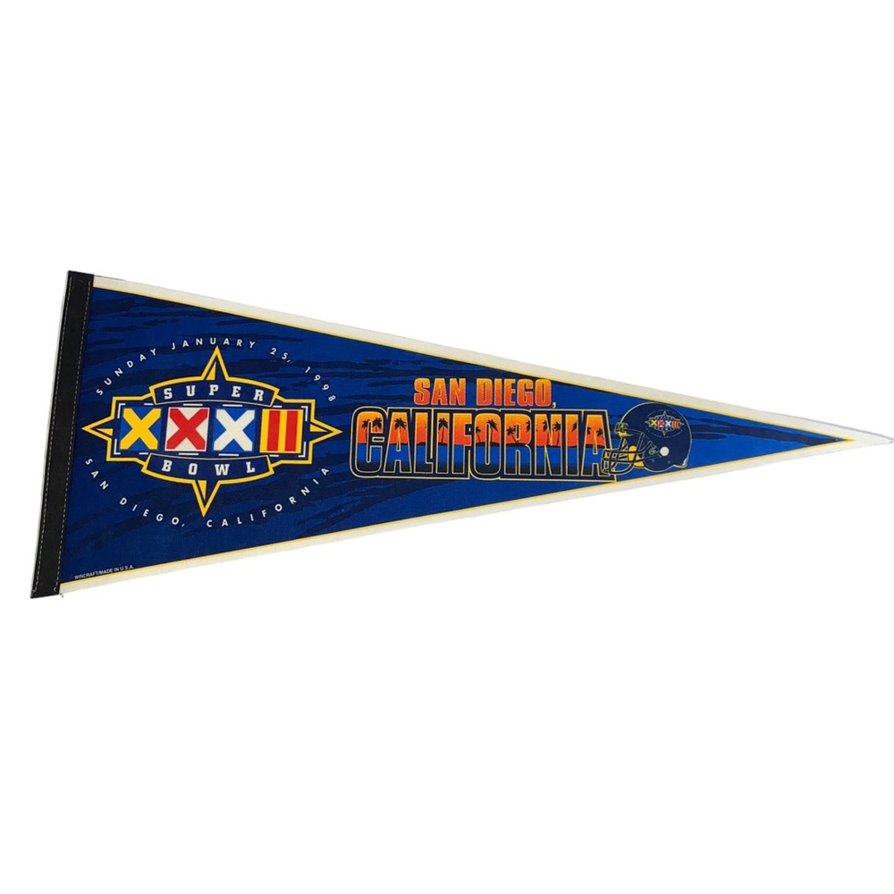Super Bowl XXXII San Diego Flag 1998 Denver Broncos Vs Packers